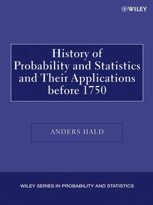 cover image of A History of Probability and Statistics and Their Applications before 1750